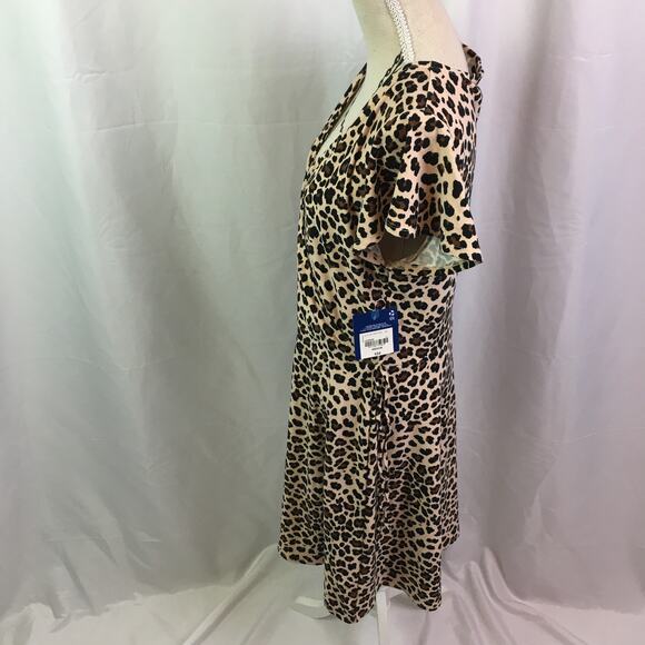Arizona Jean Co Leopard Dress Brown Medium - Picture 9 of 14